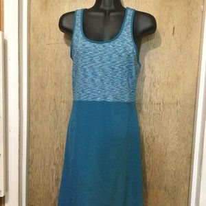 Smartwool sports dress with crisscross back teal blue with heathered top small